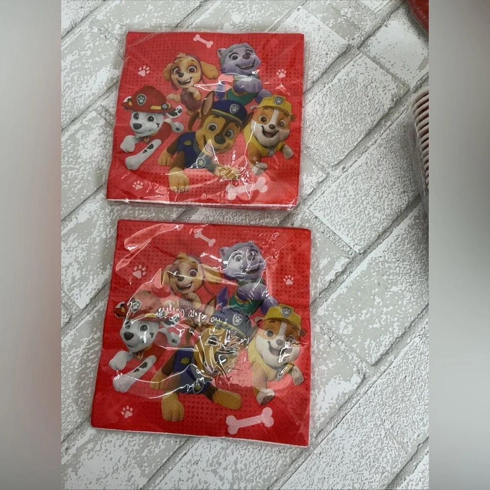 Paw Patrol Red and Blue Party Tableware Set